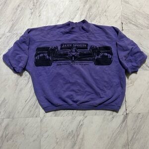 Vintage 90s Jams Sports Purple Racing formula One Graphic Sweatshirt